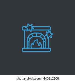 Christmas fireplace Icon
