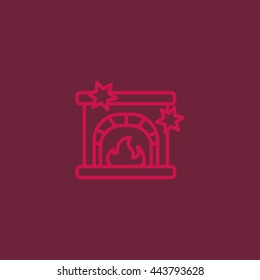 Christmas fireplace Icon