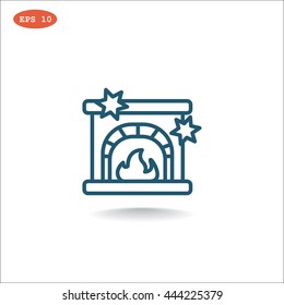 Christmas fireplace Icon