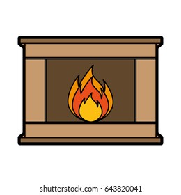 christmas fireplace icon