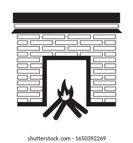 vectorial del conjunto de iconos de la chimenea de Navidad