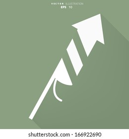 Christmas firework rocket icon