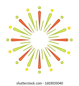 Christmas firework vector icon.Cartoon vector icon isolated on white background christmas firework.