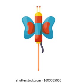 Christmas firework vector icon.Cartoon vector icon isolated on white background christmas firework.
