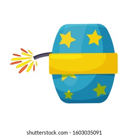 Christmas firework vector icon.Cartoon vector icon isolated on white background christmas firework.