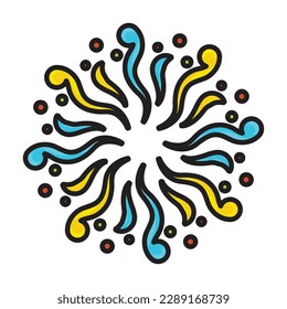 Christmas firework vector icon.Color vector icon isolated on white background christmas firework.