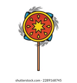 Christmas firework vector icon.Color vector icon isolated on white background christmas firework.
