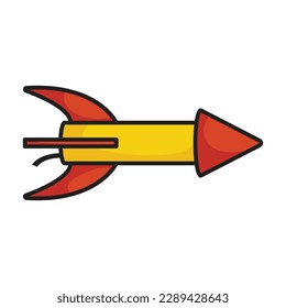 Christmas firework vector icon.Color vector icon isolated on white background christmas firework.