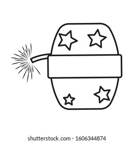 Christmas firework vector icon.Line vector icon isolated on white background christmas firework.