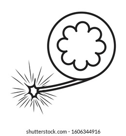 Christmas firework vector icon.Line vector icon isolated on white background christmas firework.