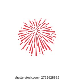 Navidades fuegos artificiales Icon diseño de Vector plano