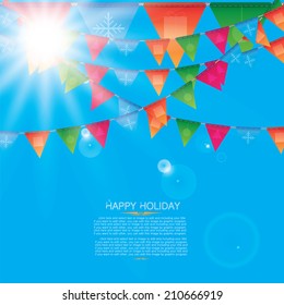 Christmas flag with celebration background