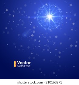 Nochebuena de luz en el cielo 