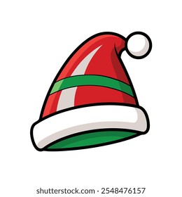 Christmas Flat Design Icon Red Santa Hat