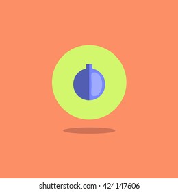 Christmas flat icon illustration of light ball