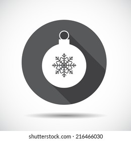 Christmas  Flat Icon with long Shadow. Vector Illustration.