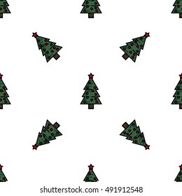 Christmas flat icon pattern