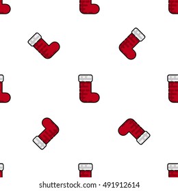 Christmas flat icon pattern