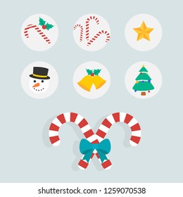 Christmas Flat icon set. isolated - Vector