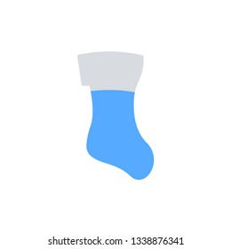 Christmas flat icon sock design