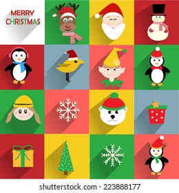 Christmas flat icons