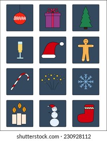 Christmas flat icons