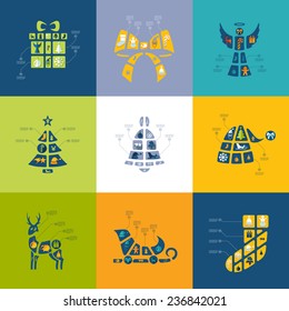 Christmas flat infographic