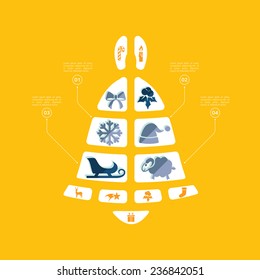 Christmas flat infographic