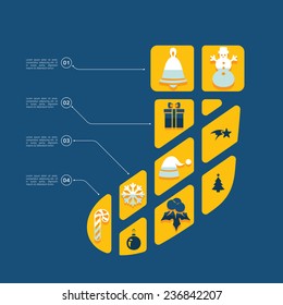 Christmas flat infographic