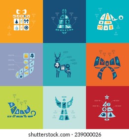 Christmas flat infographic