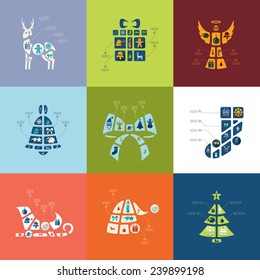 Christmas flat infographic