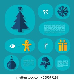 Christmas flat infographic