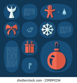 Christmas flat infographic