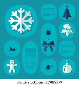 Christmas flat infographic