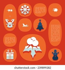 Christmas flat infographic
