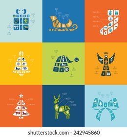Christmas flat infographic