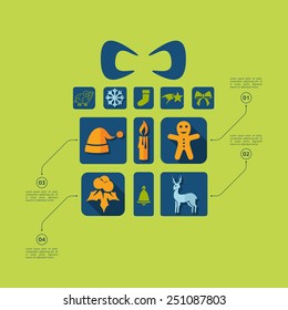 Christmas flat infographic