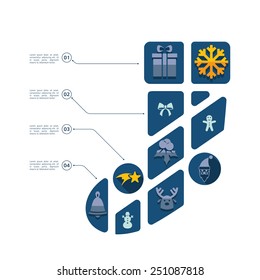 Christmas flat infographic