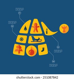 Christmas flat infographic