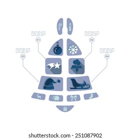 Christmas flat infographic