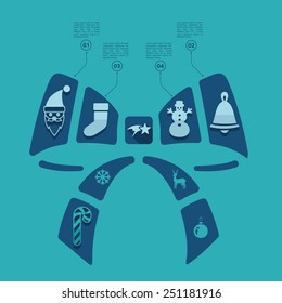 Christmas flat infographic