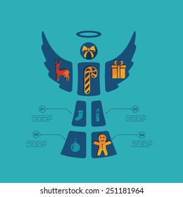 Christmas flat infographic