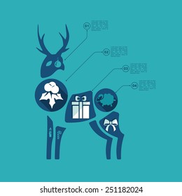 Christmas flat infographic