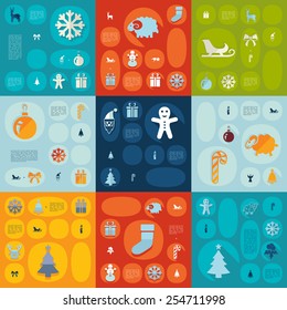 Christmas flat infographic