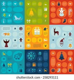 Christmas flat infographic