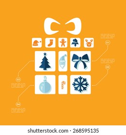 Christmas flat infographic