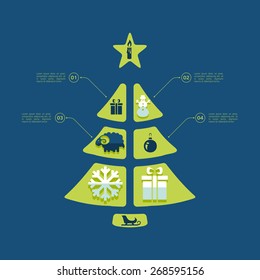 Christmas flat infographic