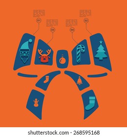 Christmas flat infographic
