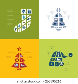 Christmas flat infographic