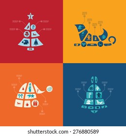 Christmas flat infographic